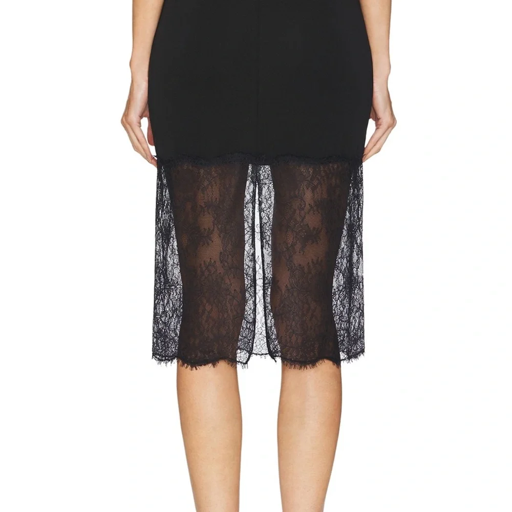 L'Academie Black Cut Out Pencil Skirt - Picture 3 of 5